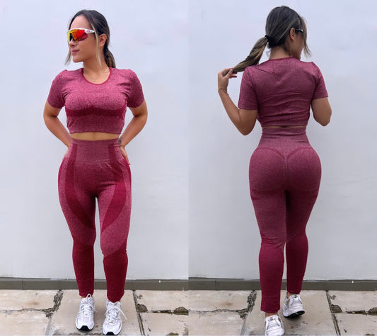 Set Crop Top Leggins Push Up Elite